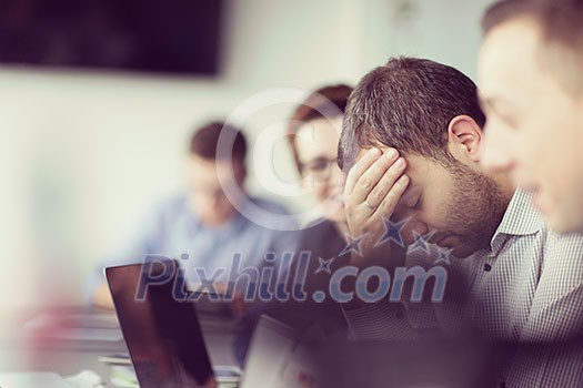 Group of business people discussing business plan  in the office