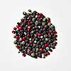 A mix of fragrant spices for the cooking of natural organic homemade food. Food and cuisine ingredients on a white with copy space. Flat lay