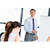 Businessman doing a presentaion in front of his collegues