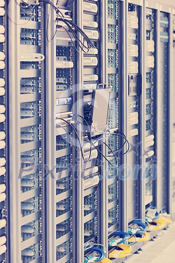 internet network server room with computers racks and digital receiver for digital tv internet network server room with computers racks and digital receiver for digital tv