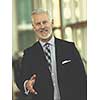 business partners, partnership concept with two businessman handshake