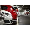Underground parking/garage (shallow DOF; color toned image)
