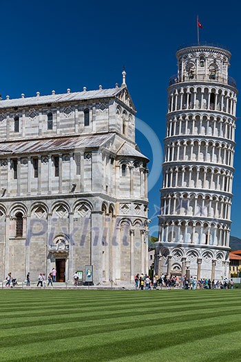 Crowds of tourists visiting the Leaning Tower of Pisa, Tuscany, Italy (motion blur technique used to convey the incessant influx of tourist to this landmark) Crowds of tourists visiting the Leaning Tower of Pisa, Tuscany, Italy (motion blur technique used to convey the incessant influx of tourist to this landmark)