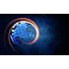 Background conceptual image with media world map. 3d rendering