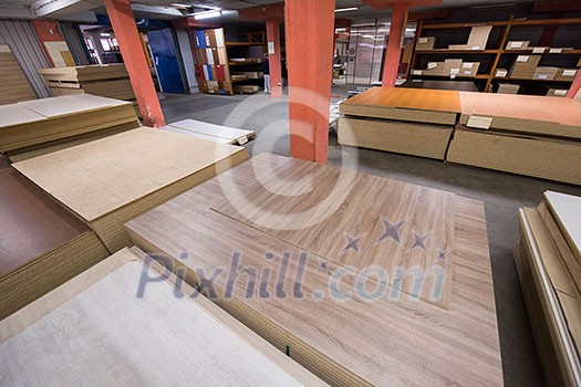 production Department of a big modern wooden furniture factory production Department of a big modern wooden furniture factory
