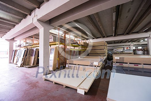 production Department of a big modern wooden furniture factory production Department of a big modern wooden furniture factory