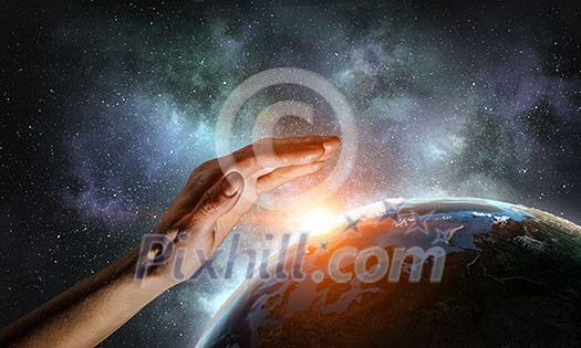 The Earth from space showing all they beauty. Elements of this image are furnished by NASA The Earth from space showing all they beauty. Elements of this image are furnished by NASA