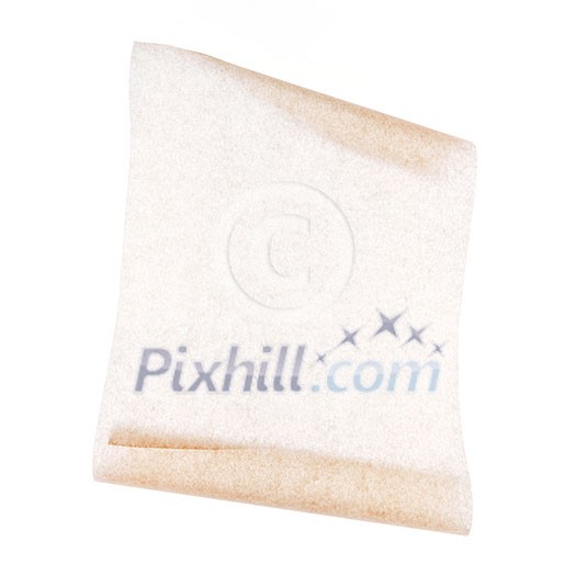 Baking parchment paper on a white background. Layout or mock up for menu or recipes. Baking parchment paper on a white background. Layout or mock up for menu or recipes.