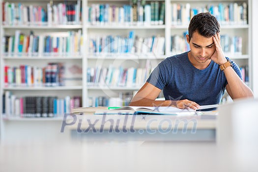 Students in a library Students in a library