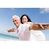 Couple having fun on the beach