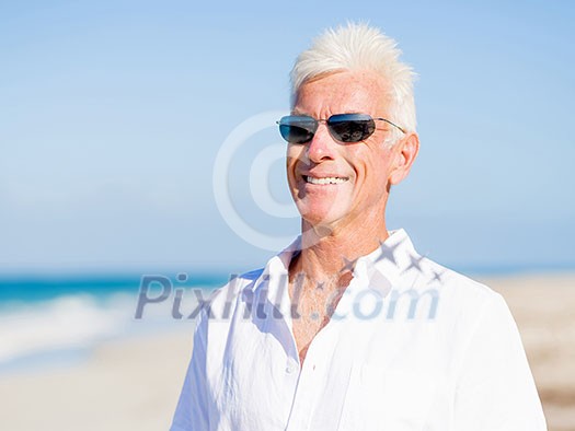 Handsome man on the beach Handsome man on the beach
