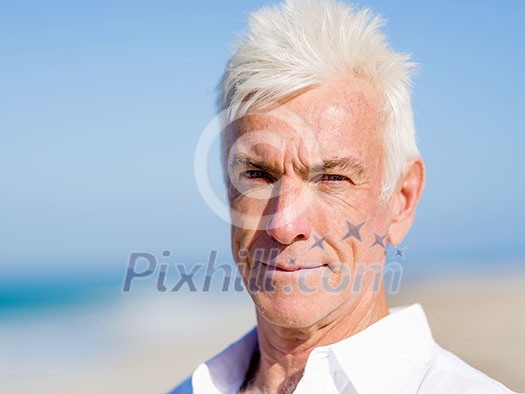 Handsome man on the beach Handsome man on the beach