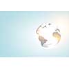 Futuristic globalization background concept with digital globe