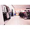 luxury and fashionable brand new interior of clothing store