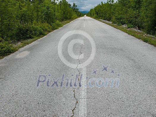 emptry road on countryside at cloudy summer day emptry road on countryside at cloudy summer day