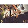 Jazz musicians playing the saxophone - Beautiful music / Jazz mood Concept
