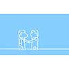 Cartoon image of two businessmen shaking hands
