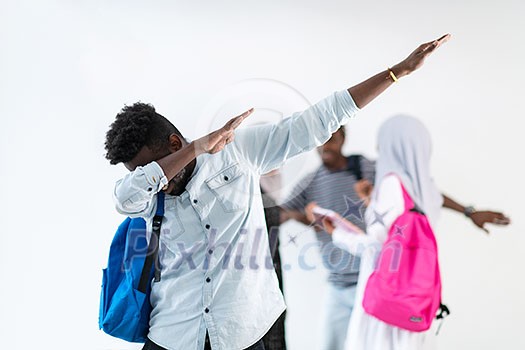university lifestyle group of young african students having fun and dancing modern games dance university lifestyle group of young african students having fun and dancing modern games dance