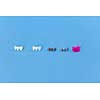 different types of dental tooth crowns isolated on blue background