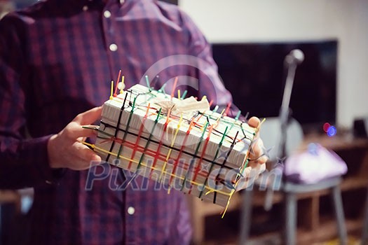 new year and christmas office party close up details food preparing and eating drinks and gifts authentic local startup business team new year and christmas office party close up details food preparing and eating drinks and gifts authentic local startup business team