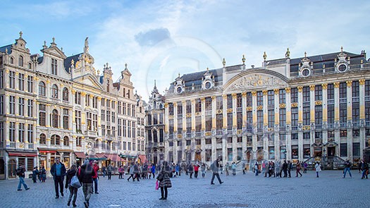 Brussels, Belgium- 17 January, 2014 : Heart of Brussels - The Grand Place and Town Hall Brussels, Belgium- 17 January, 2014 : Heart of Brussels - The Grand Place and Town Hall