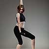 attractive young woman dancing
