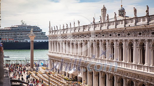 Millions of tourists visit Venice city center - city of gondolas is most romantic Italian city. San Marco square from the San Marco Cathedral in Venice, Italy. Millions of tourists visit Venice city center - city of gondolas is most romantic Italian city. San Marco square from the San Marco Cathedral in Venice, Italy.