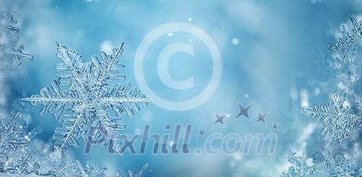 Digital composite of snowflakes and frost. Digital composite of snowflakes and frost.