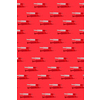 Medical vertical pattern from floating surgical disposable syringes with red liquid or blood above red background with hard shadows and reflections.