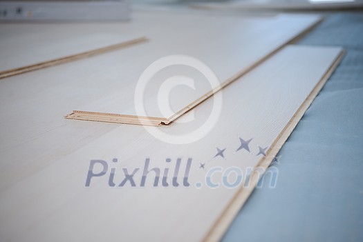 Instalation of new wooden laminated floor at home Instalation of new wooden laminated floor at home