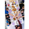 iftar dinner muslim family together during a ramadan feast at home top view