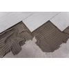 Ceramic wood effect tiles and tools for tiler on the floor  unfinished laying floor tiles  Floor tiles installation