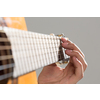 Close up of male hands playing acoustic guitar