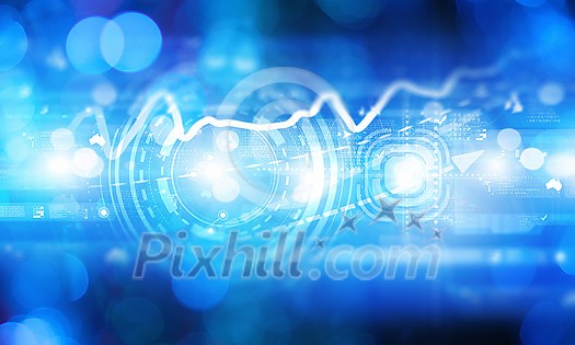 Business abstract image with high tech graphs and diagrams Business abstract image with high tech graphs and diagrams