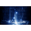 Business abstract image with high tech graphs and binary code