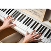 Playing Piano (shallow DOF; color toned image)
