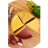Organic  Cheese healthy gourment food  produced on local farm assortment  on wooden background