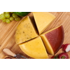 Organic  Cheese healthy gourment food  produced on local farm assortment  on wooden background