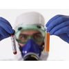 Coronavirus, Doctor holding positive covid-19 virus Blood Sample tube and medicine cure drug