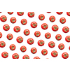Horizontal creative pattern from freshly picked natural organic tomatoes against a white background. Vegan concept.