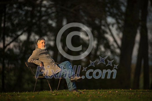 Portrait of a senior man outdoors Portrait of a senior man outdoors