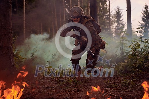 modern warfare soldier in action combat modern warfare soldier in action combat
