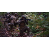 Modern warfare Soldiers  Squad Running as Team in Battle Formation