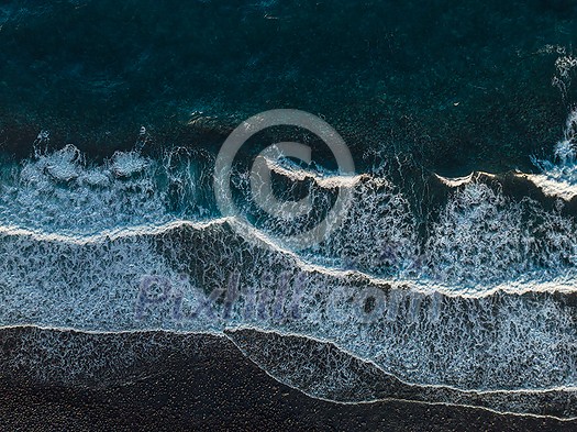 Aerial view of crashing waves on rocks landscape nature view and Beautiful tropical sea with Sea coast view in summer season Aerial view of crashing waves on rocks landscape nature view and Beautiful tropical sea with Sea coast view in summer season