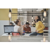 office rumors with two girls whispering in  coworking  open space startup business office