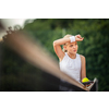 Portrait of a young, female tennis player