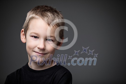 Grief-stricken little boy - feeling intense sorrow, remorse, sadnesss - studio portrait - vivid emotions series Grief-stricken little boy - feeling intense sorrow, remorse, sadnesss - studio portrait - vivid emotions series