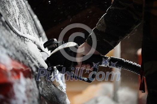 refuelling diesel gas on petrol station on cold winter night refuelling diesel gas on petrol station on cold winter night