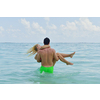 happy young  couple at summer vacation have fun and relax at beautiful sunny  day
