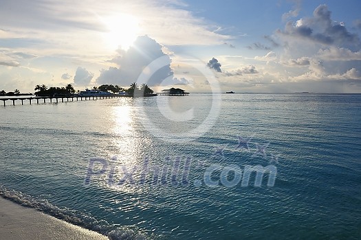 tropical beach nature landscape with white sand at summer tropical beach nature landscape with white sand at summer